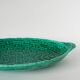 Large slip dish, green woven bamboo model, 1970