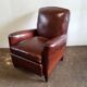 Fauteuil club , dossier bombé