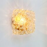 Mid-Century Amber Bubble Glass Wall Light by Helena Tynell for Limburg, Germany, 1970s