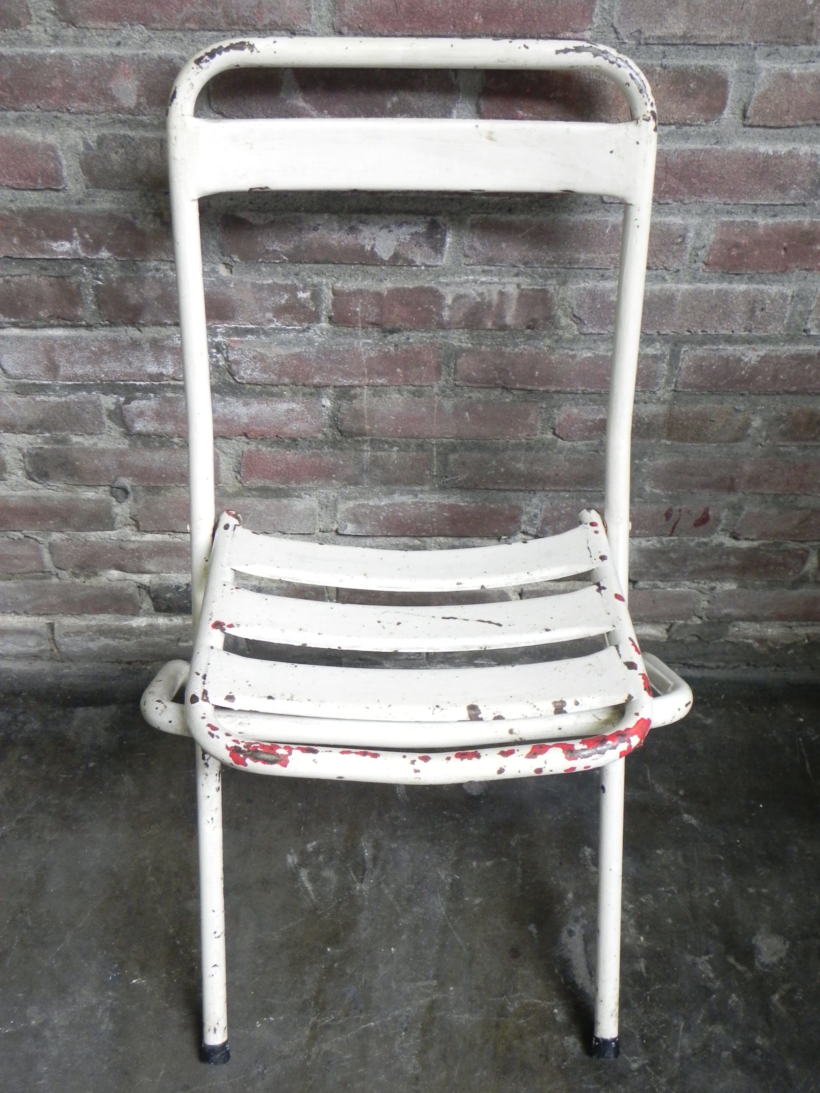 Industrial steel folding chair