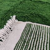 Green Berber rug 3/2 metres