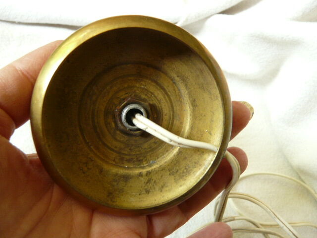 Lamp foot molded glass and brass