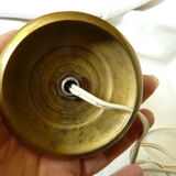 Lamp foot molded glass and brass