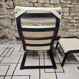 Lounge chair and its leather ottoman