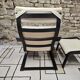 Fauteuil lounge et son ottoman cuir