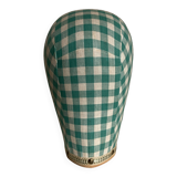 mannequin head milliner's hat gingham canvas 1960