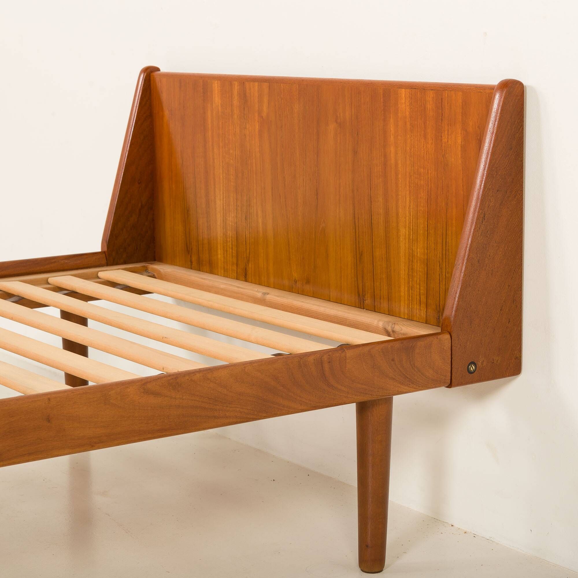 Danish mid century teak bed, 1960s