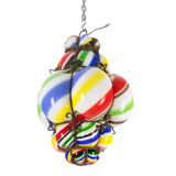 Series of polychrome glass "barley sugar" lanterns, 1950s