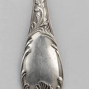 Christofle box of twelve Marly cake forks, silver-plated metal