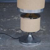 1970 See Delmas design light shade canvas and metal chrome