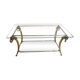 Vintage chrome and gold coffee table design 70-80