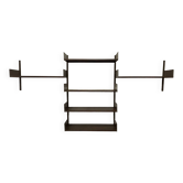 Étagère murale vintage en bois et métal, Danemark