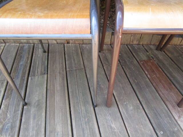 Set of 3 old school chairs