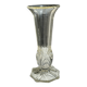 Art deco style flared neck pedestal vase in blown glass