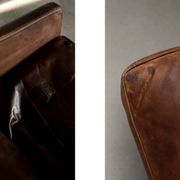 Vintage Mid-Century Danish Modern Lounge Leather Chair & Ottoman Model 2207