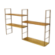 String metal shelf 1960 faux wood