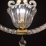 Lustre suspendu en forme de cœur art déco par barovier e toso, années 1940