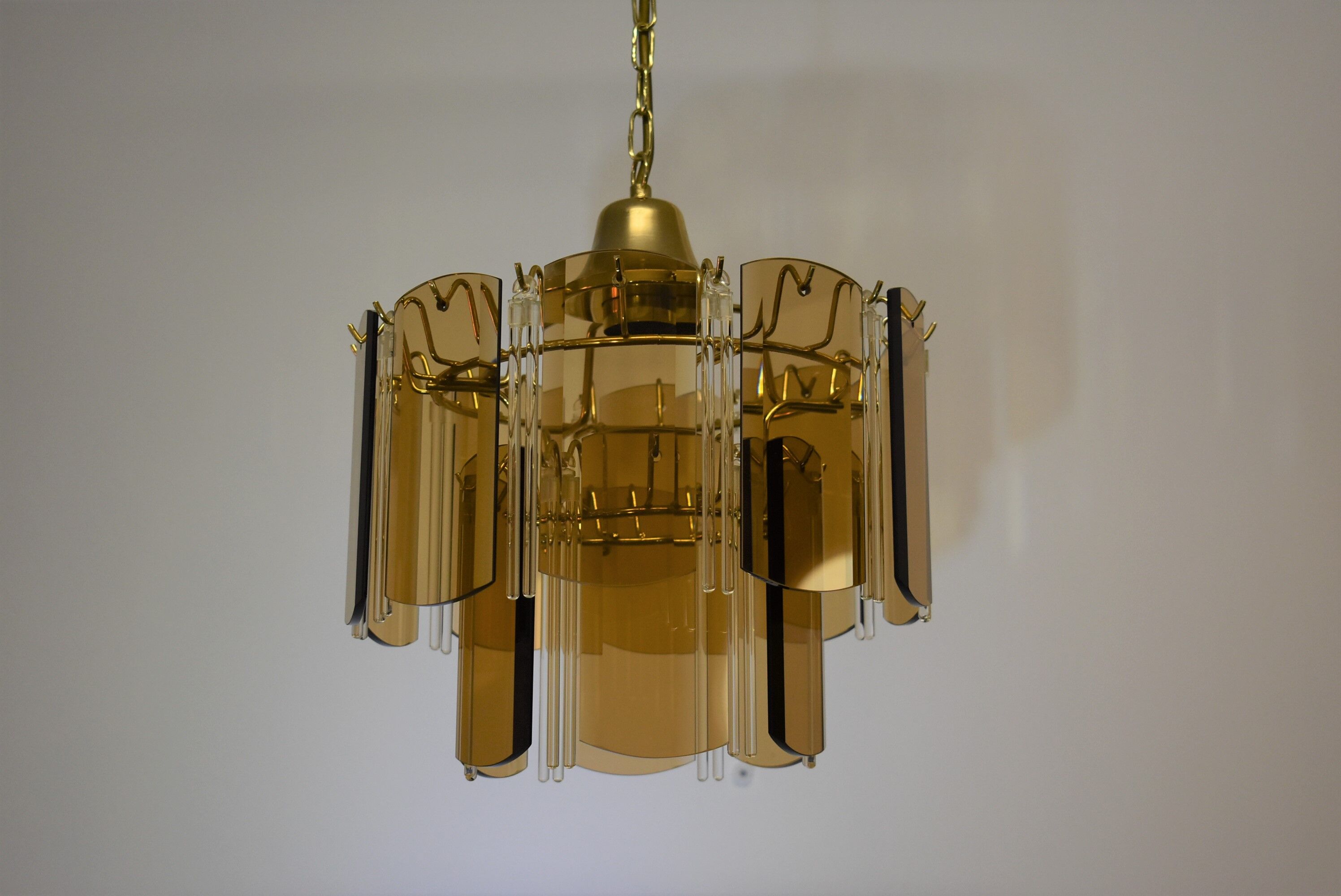 vintage hanging with smoked glass stamps