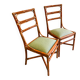 Pair of vintage rattan and bamboo chairs – Riviera spirit, 1970s