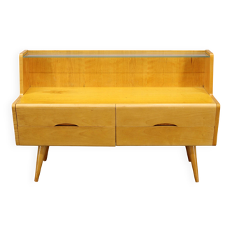1960s Chest of Drawers with Glass Shelf ,Czechoslovakia