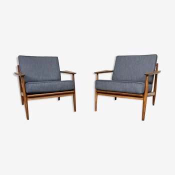 Pair of Chair vintage Scandinavian teak