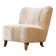 Fauteuil scandinave en velours à poils longs