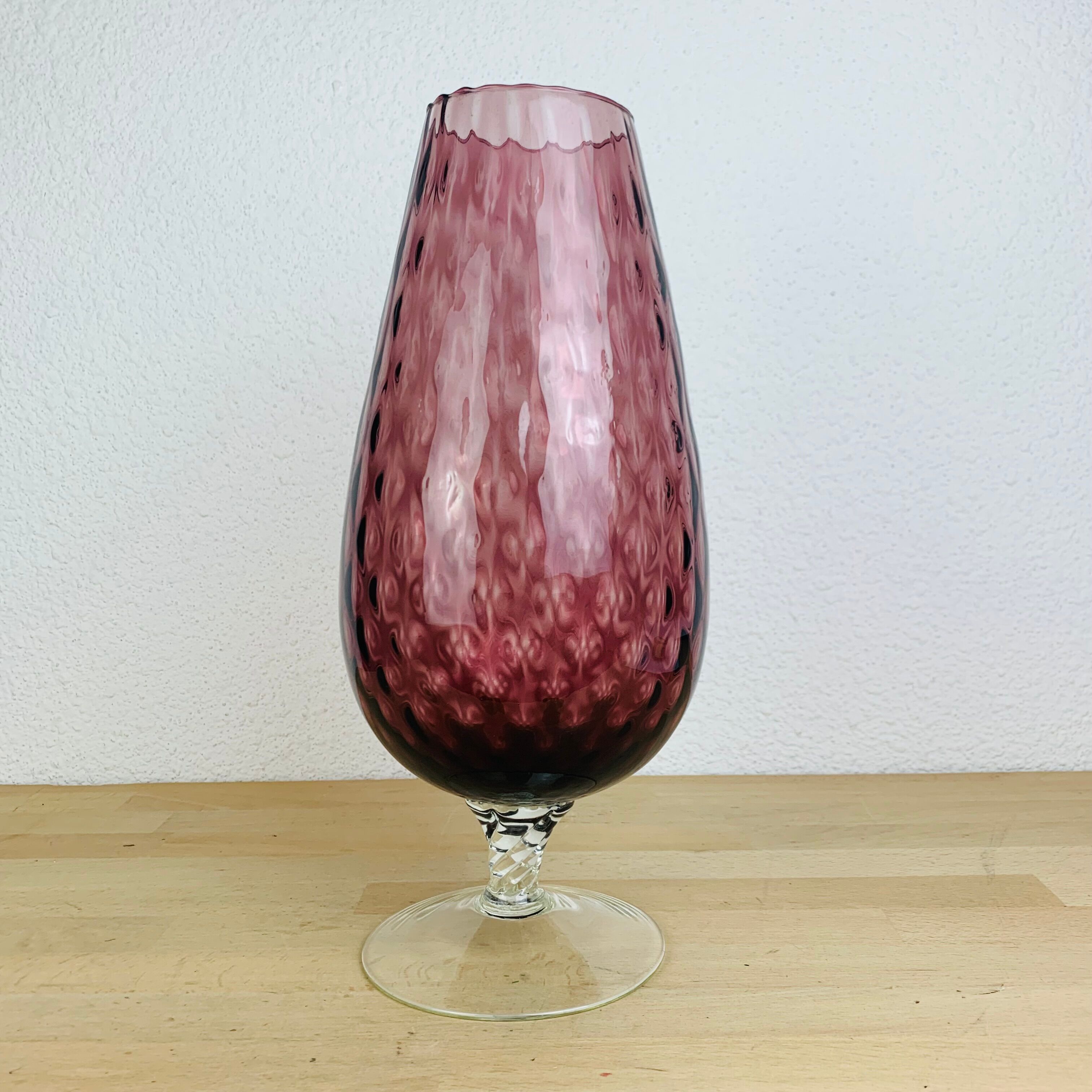 Vase en verre Empoli italien