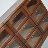 Vintage Dutch Pine Haberdashery Shop Cabinet, Mid-Century