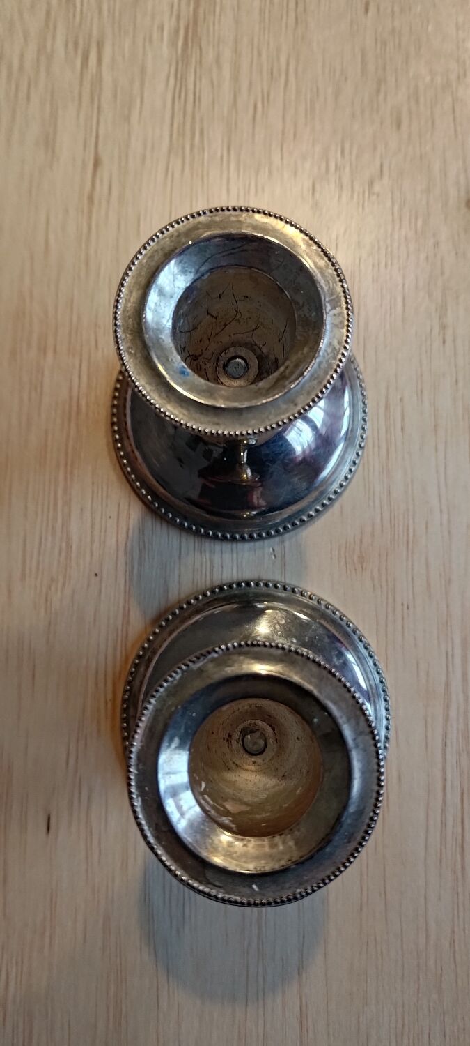 Pair of silver candlesticks
