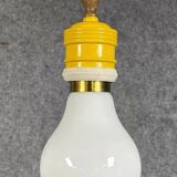 Ingo Maurer for Métalart Spain: opaline and metal bulb suspension