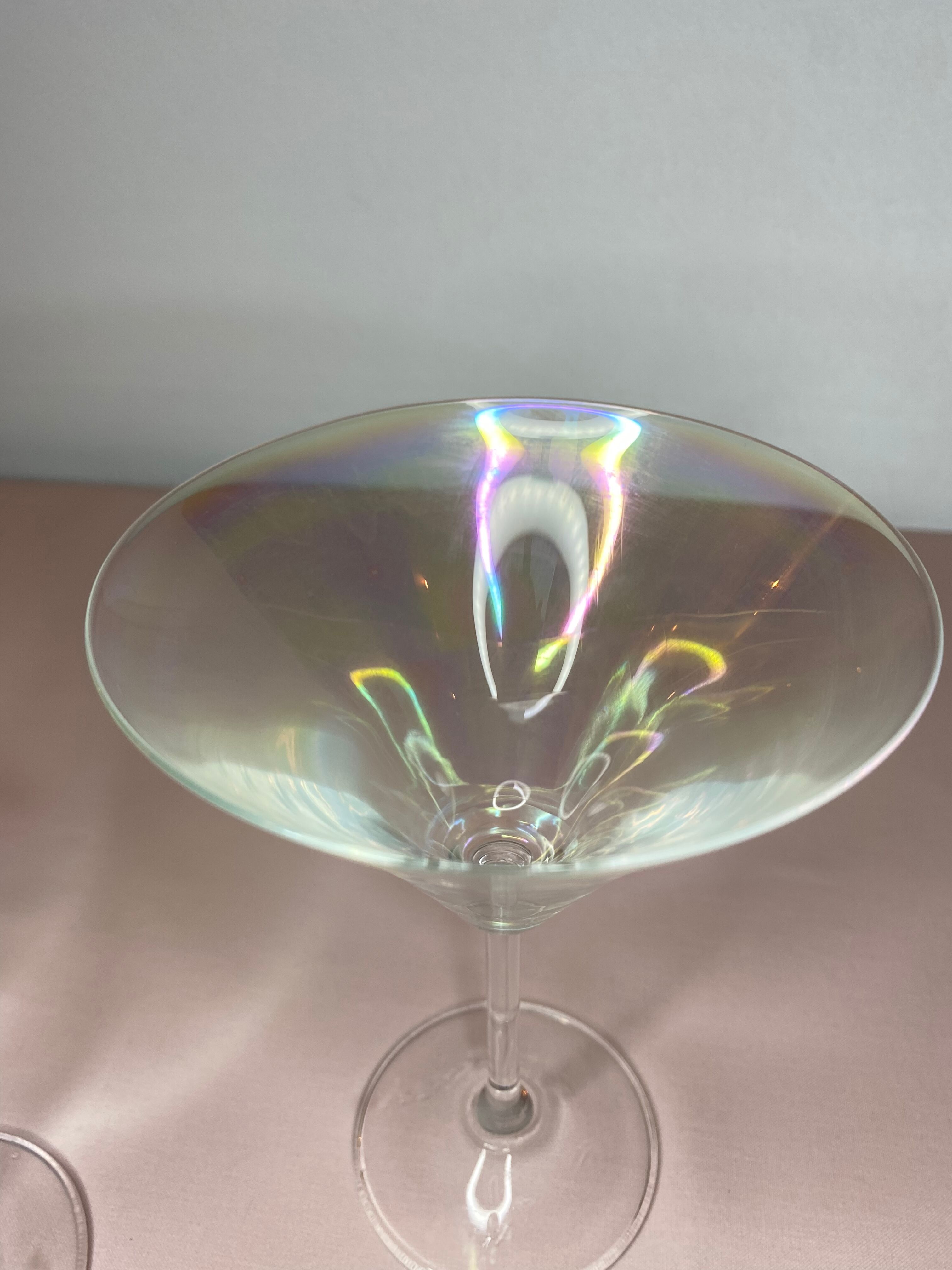 Iridescent martini lenses
