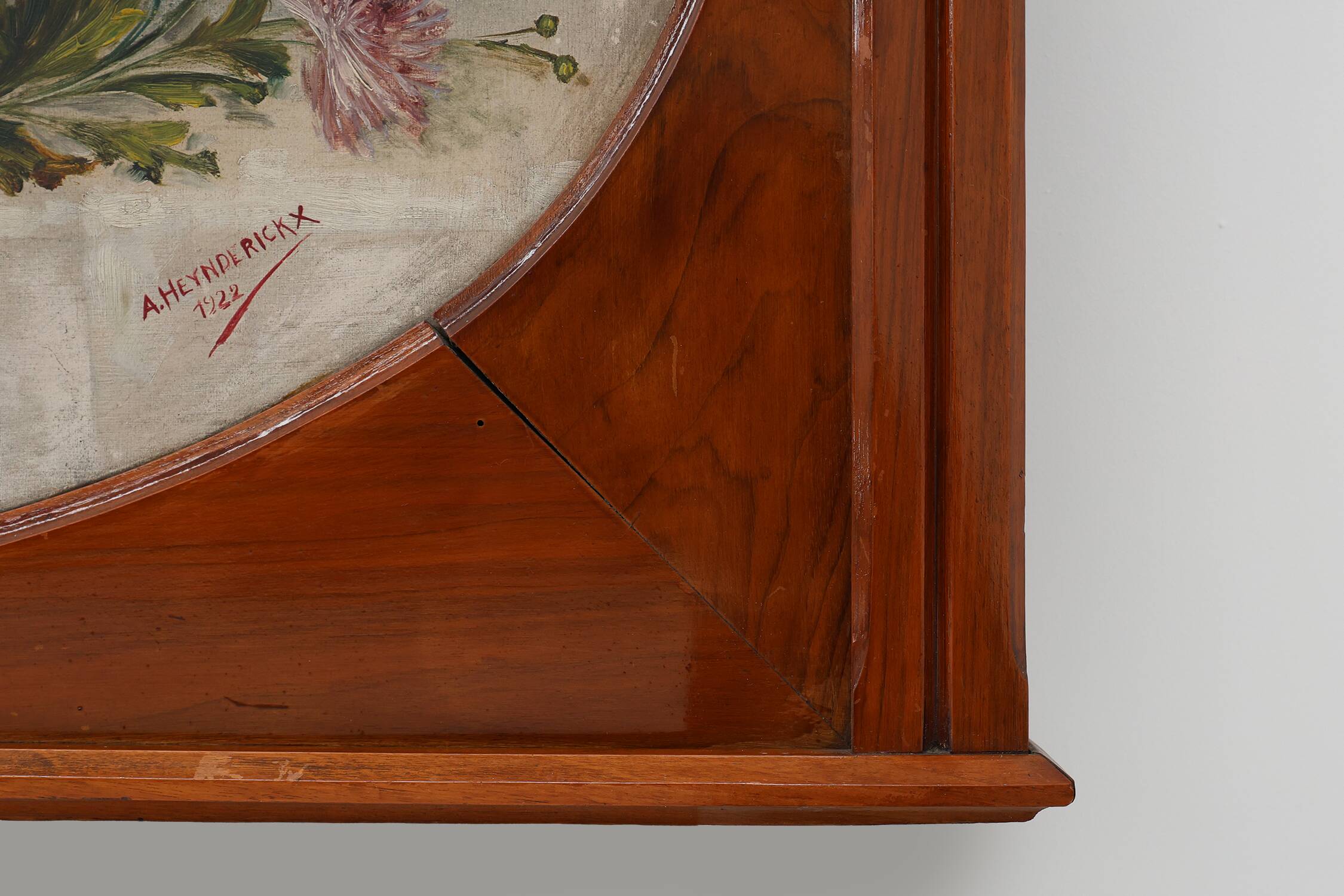 Still Life Oil Painting on wood by the Belgian Artist A. Heynderickx, 1922