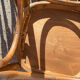 Set of 7 bistro chairs with curved backs