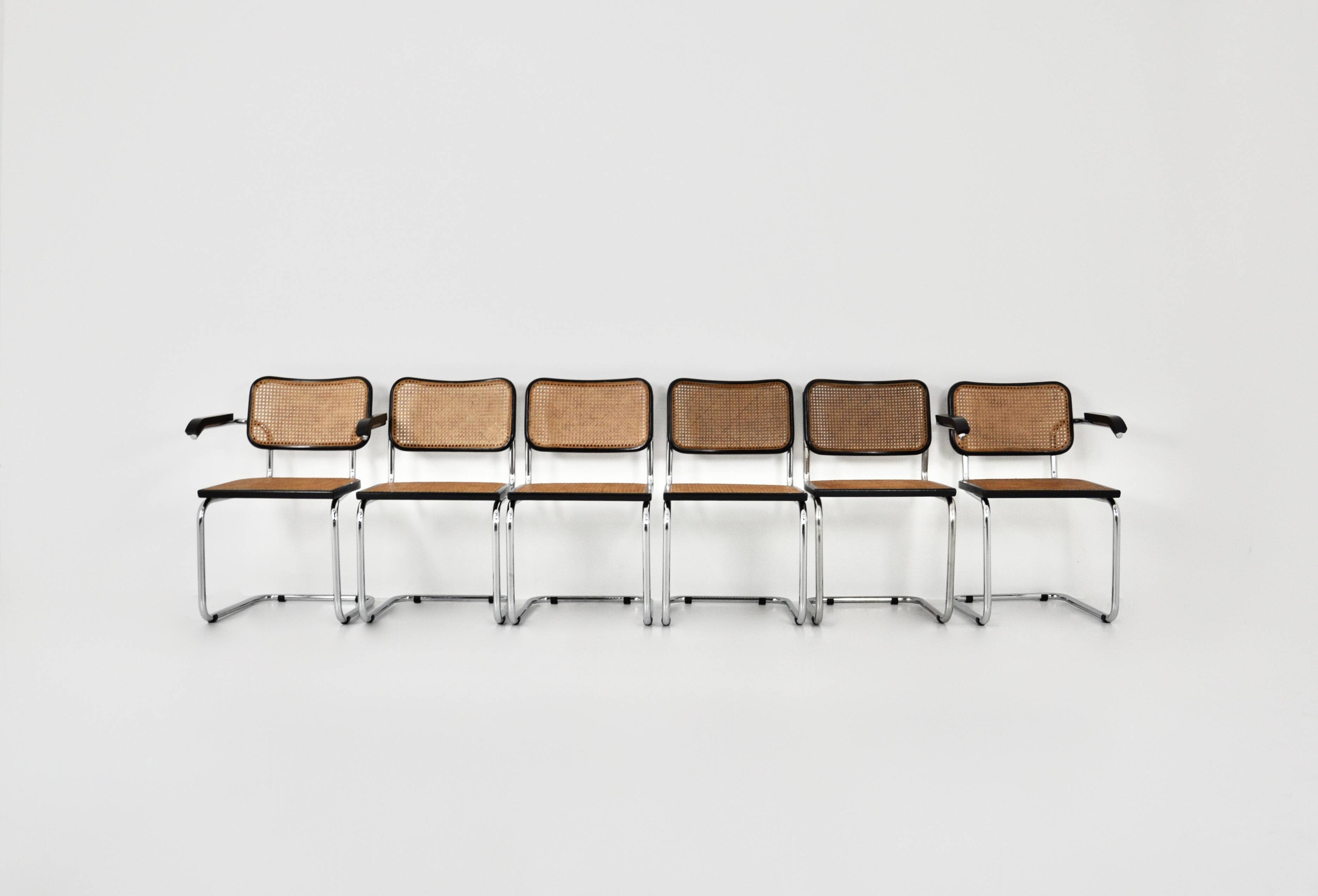 B32 Chairs by Marcel Breuer Set of 6