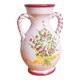 Double braided handle ceramic vase