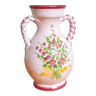 Vase céramique double anse tressée