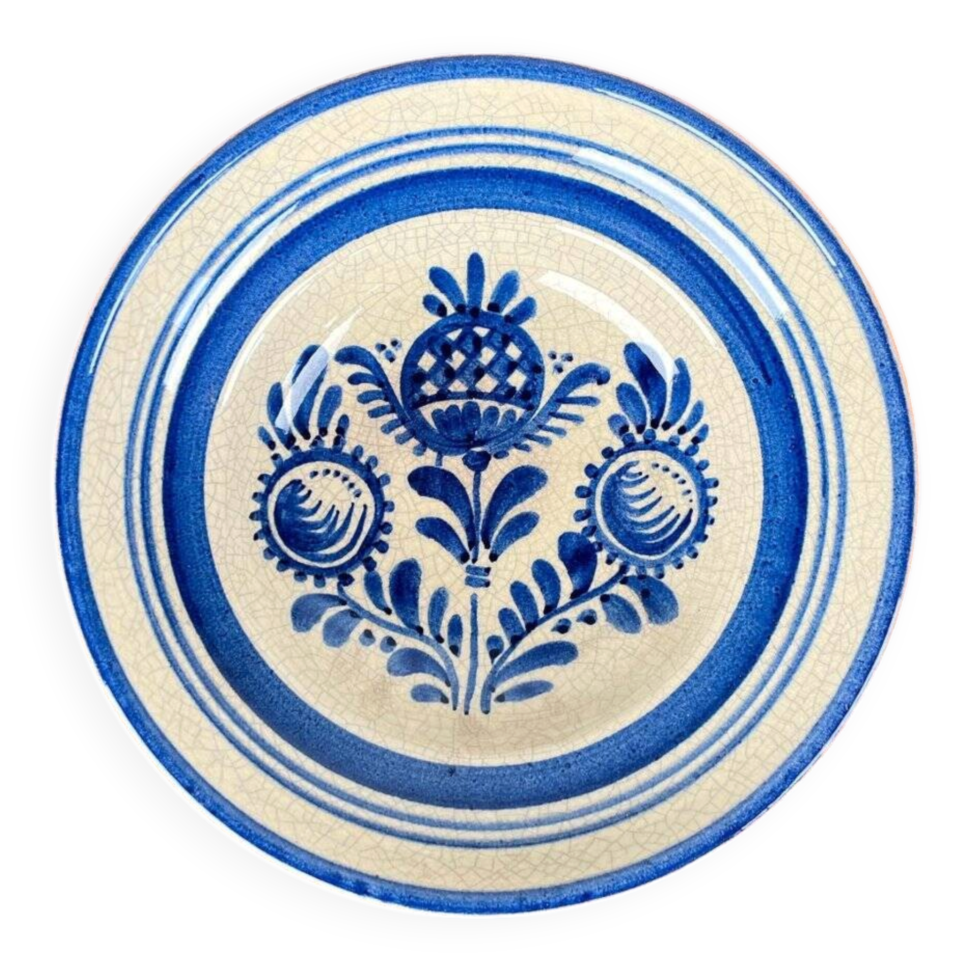 Mid-century modern German pottery wall plate by Wilhelm Kagel, 1960s.