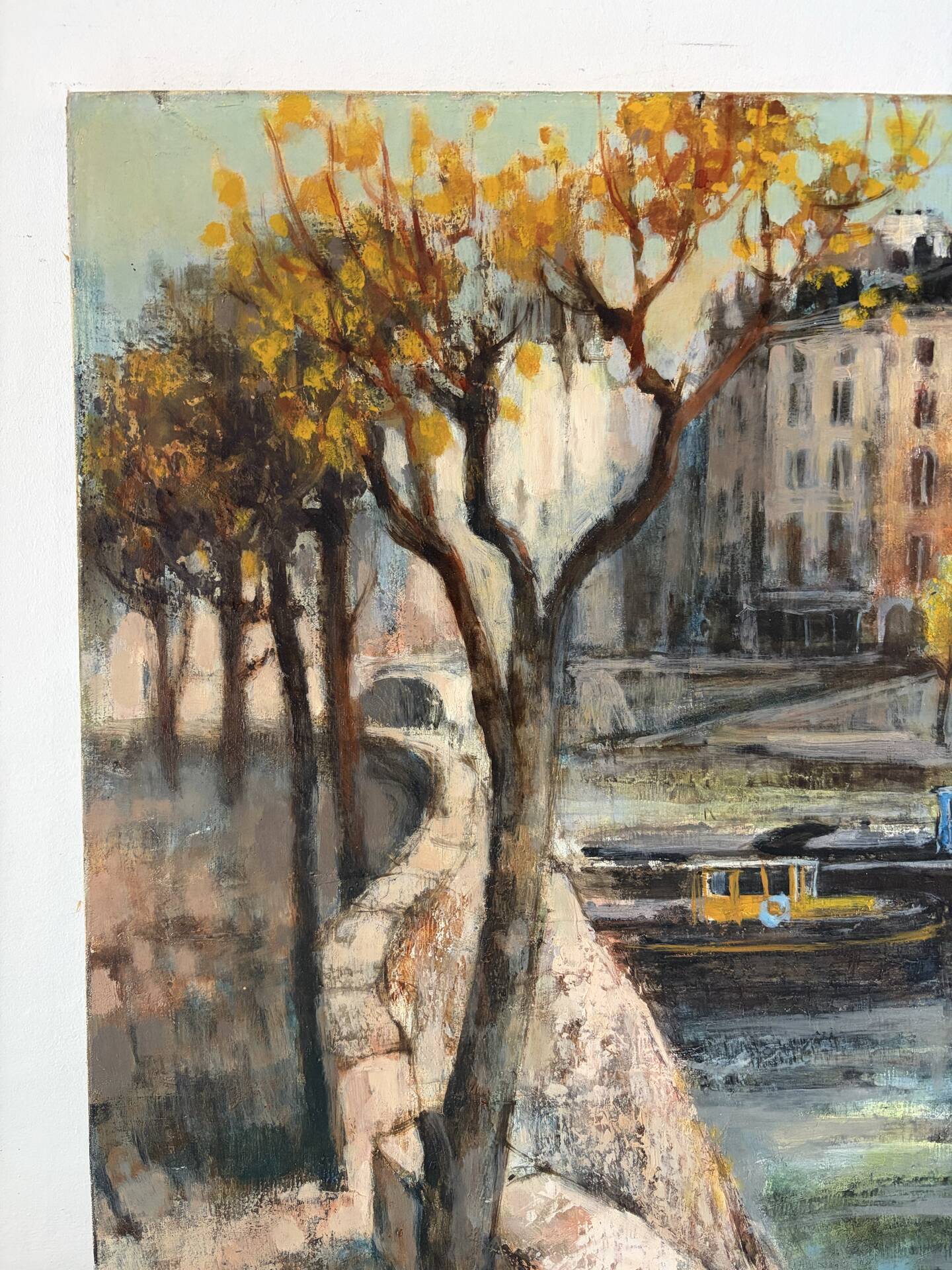 La Seine à Paris, huile sur toile signé 1970