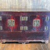 Old Chinese low cabinet in elm