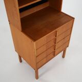 Bookcase with ash veneer, design by B.Fridhagen, 1970s