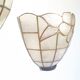 Trio of mother-of-pearl wall lamps
