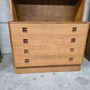 Étagère/bibliothèque/vitrine vintage en bois