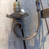 Medieval style iron wall light