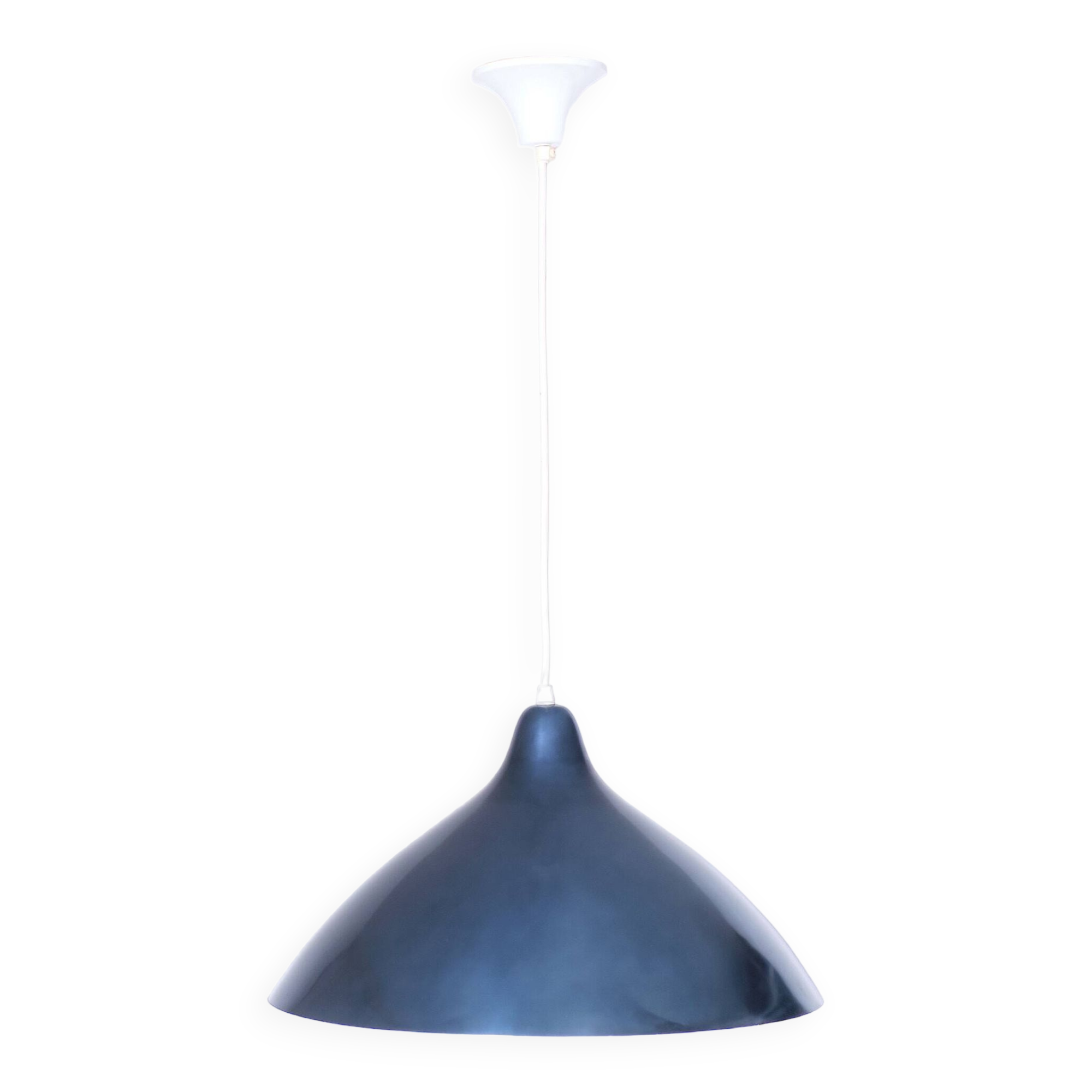 Petrol Blue Pendant Lamp by Lisa Johansson Pape for Orno, 1950s