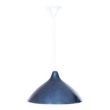 Petrol Blue Pendant Lamp by Lisa Johansson Pape for Orno, 1950s