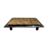 1970 black and gold laque coffee table