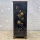 Vintage Chinese cabinet with gold leaf, flowers and birds (bar cabinet)