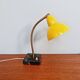Casserole lamp in yellow lacquered metal and black marble, 1950s