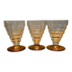 Set of 3 Art Deco glasses