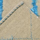 6x9 Beige & Blue Handmade Moroccan Rug, 185x282Cm SK 7339